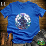 Clockwork Samurai Light Blue | Steampunk Robot Shirt