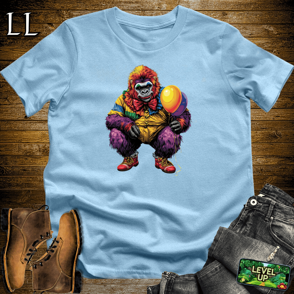 Clown Gorilla Light Blue | Funny Graphic Tee