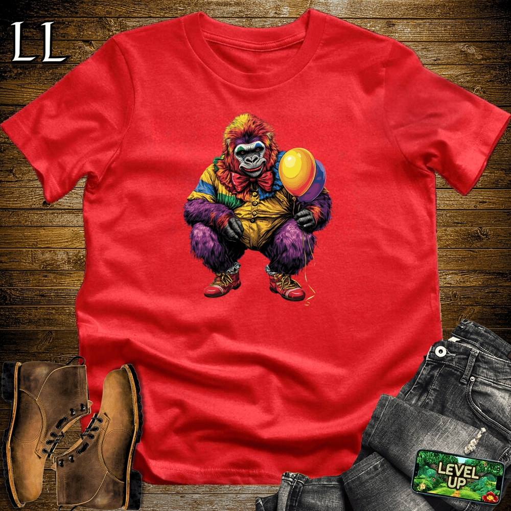 Clown Gorilla Red | Funny Graphic Tee