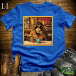 Coffee Shop Gorilla Royal | Coffee Lover Gorilla Tee