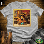 Coffee Shop Gorilla Sport Grey | Coffee Lover Gorilla Tee