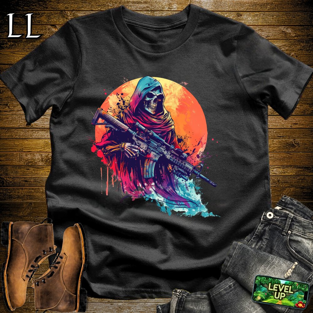 Color Camo Grim Reaper Softstyle Tee - Black - LegacyLayers