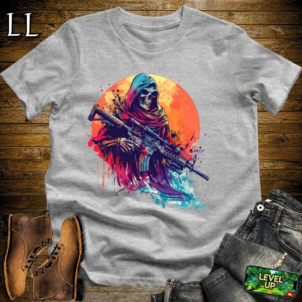 Color Camo Grim Reaper Softstyle Tee - Sport Grey - LegacyLayers