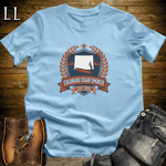 Colorado Cigar Smoker Shield T-Shirt Light Blue | Colorado Cigar Crest Gift Tee