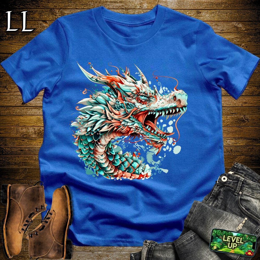 Colorburst Dragon Softstyle Tee - Royal - LegacyLayers