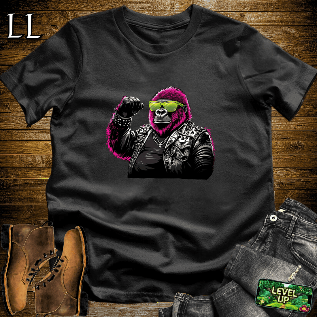 Concert Gorilla Softstyle Tee Black | Music Lover Shirt