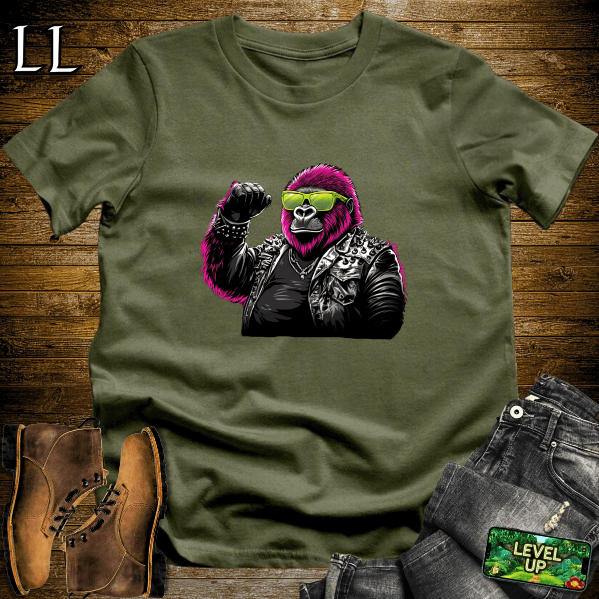 Concert Gorilla Softstyle Tee - Military Green - LegacyLayers