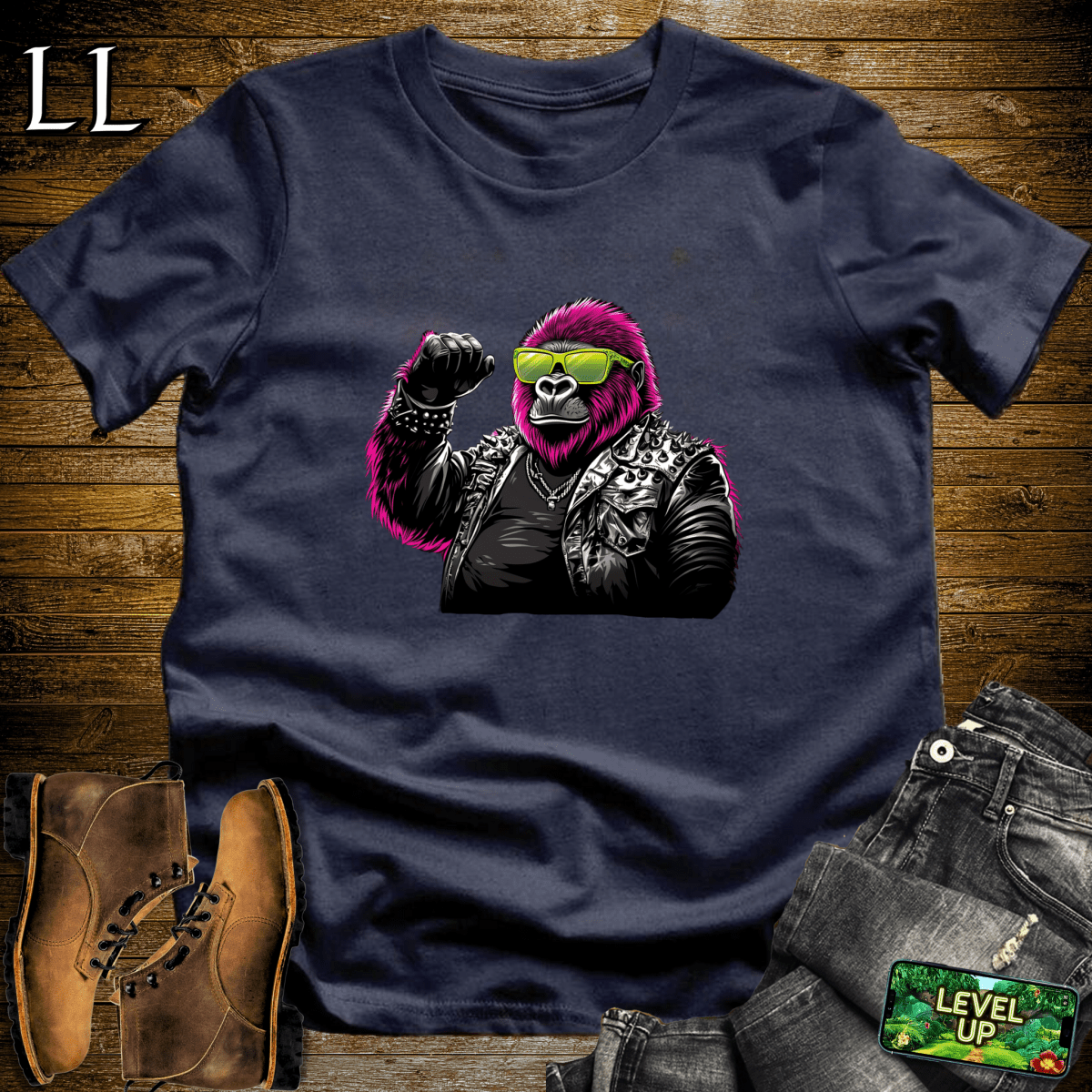 Concert Gorilla Softstyle Tee Navy | Music Lover Shirt