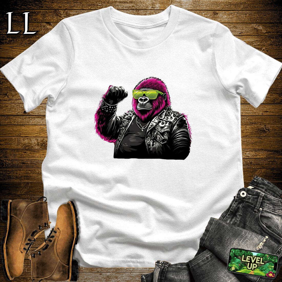 Concert Gorilla Softstyle Tee White | Music Lover Shirt