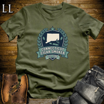 Connecticut Cigar Smoker Shield T-Shirt Military Green | State Cigar Crest Shirt