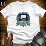 Connecticut Cigar Smoker Shield T-Shirt White | State Cigar Crest Shirt