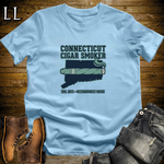 Connecticut Cigar Smoker T-Shirt Light Blue | Shade Wrapper State Cigar Shirt