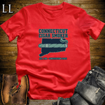 Connecticut Cigar Smoker T-Shirt Red | Shade Wrapper State Cigar Shirt