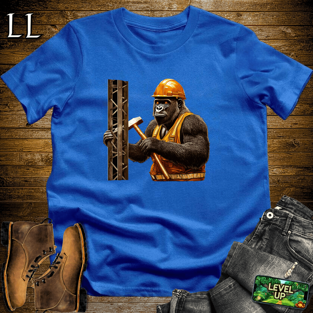 Construction Worker Gorilla Royal | Funny Work Shirt