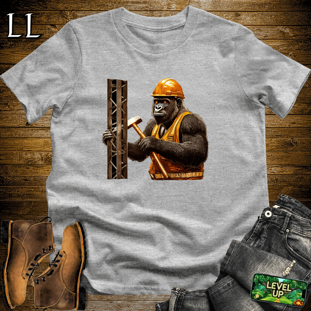 Construction Worker Gorilla Sport Grey | Funny Work Shirt