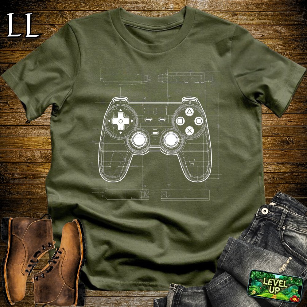 Controller BluePrint Softstyle Tee - Military Green - LegacyLayers