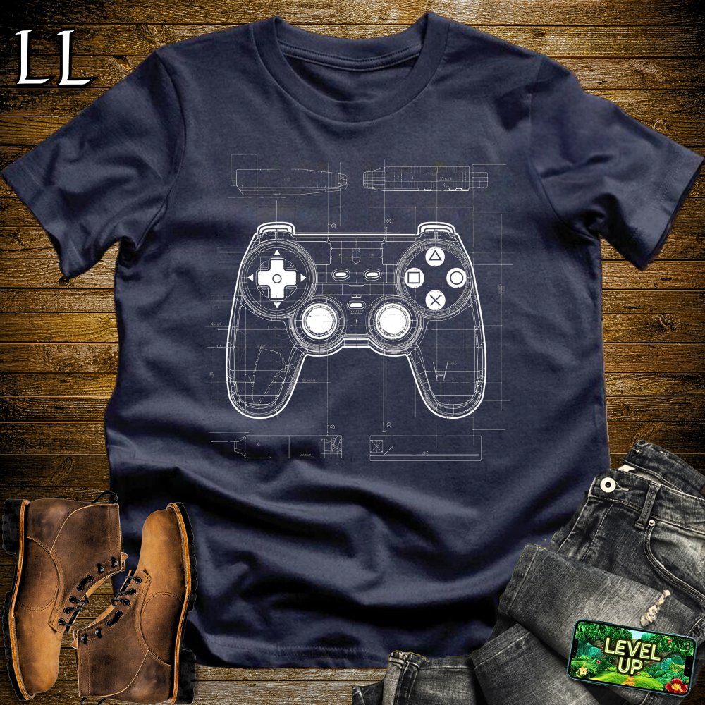 Controller BluePrint Softstyle Tee - Navy - LegacyLayers