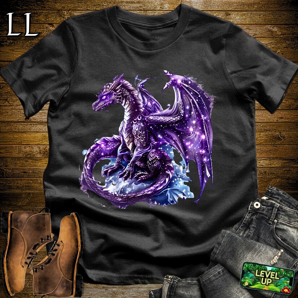 Cosmic Dragon Softstyle Tee - Black - LegacyLayers