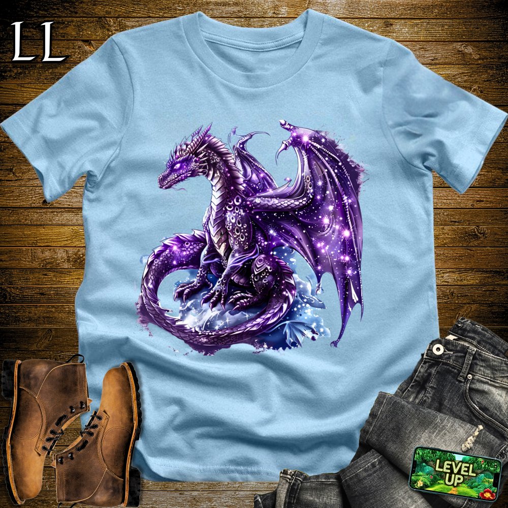 Cosmic Dragon Softstyle Tee - Light Blue - LegacyLayers