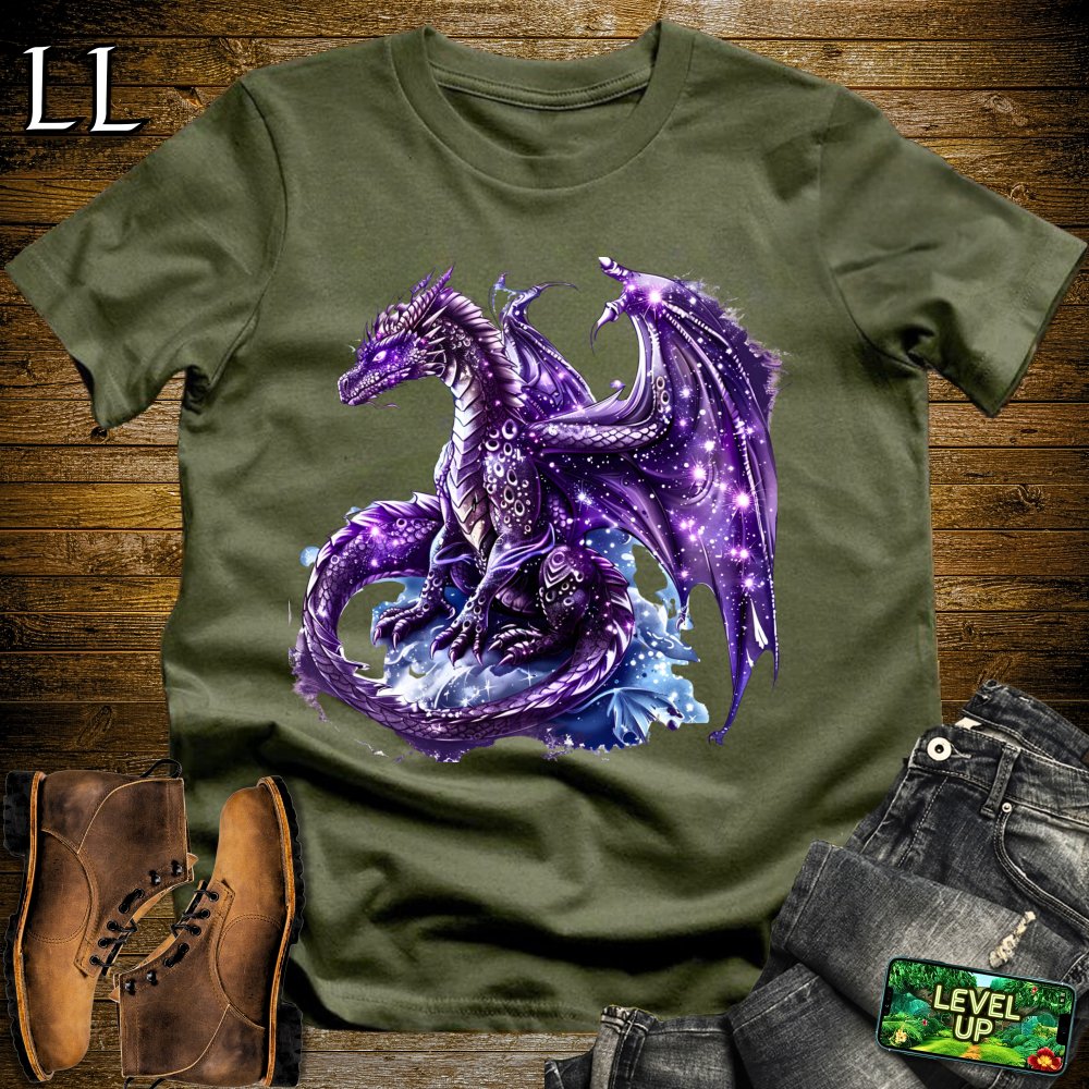 Cosmic Dragon Softstyle Tee - Military Green - LegacyLayers