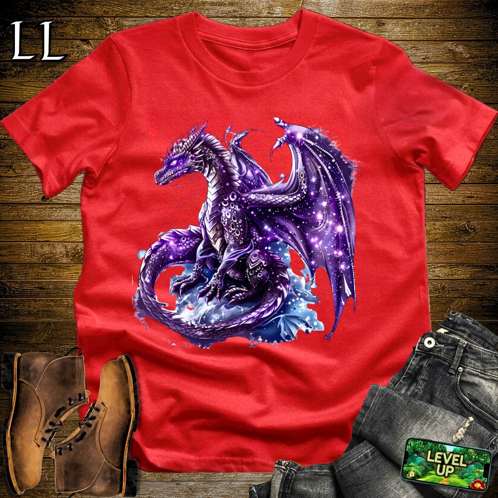 Cosmic Dragon Softstyle Tee - Red - LegacyLayers