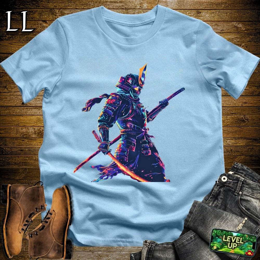 Cosmic Samurai Softstyle Tee - Light Blue - LegacyLayers