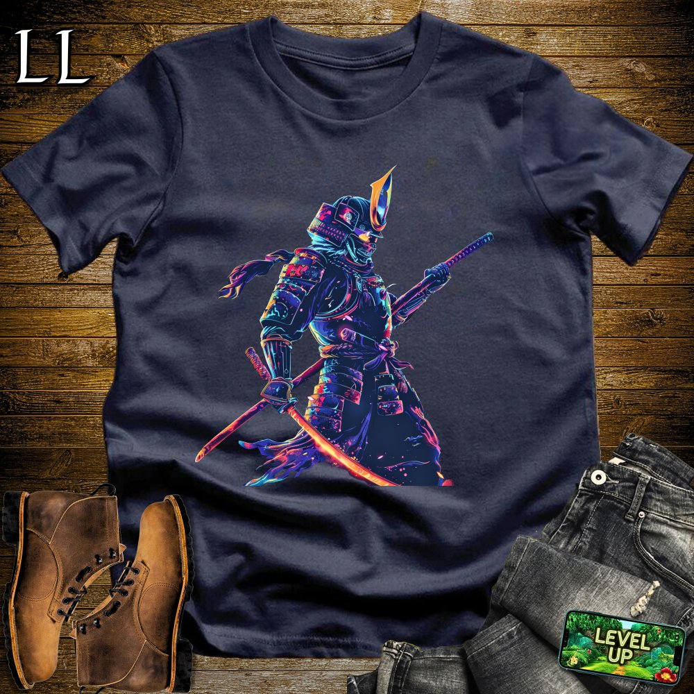 Cosmic Samurai Softstyle Tee - Navy - LegacyLayers