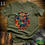 Cow Samurai Military Green | Fun Warrior Tee