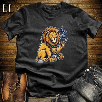 Cowardly Lion Liquid Courage Cigar T-Shirt Black | Liquid Courage Cigar Tee