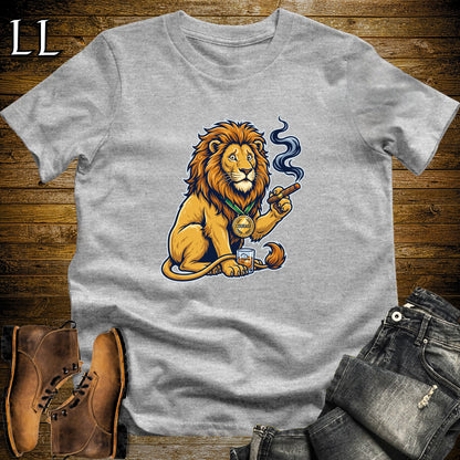 Cowardly Lion Liquid Courage Cigar T-Shirt Sport Grey | Liquid Courage Cigar Tee
