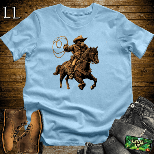 Cowboy Gorilla Softstyle Tee - Light Blue - LegacyLayers