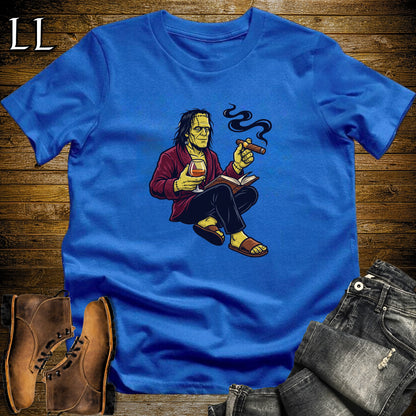 Creature's Night Off Cognac Cigar T-Shirt Royal | Cognac Cigar Monster Tee
