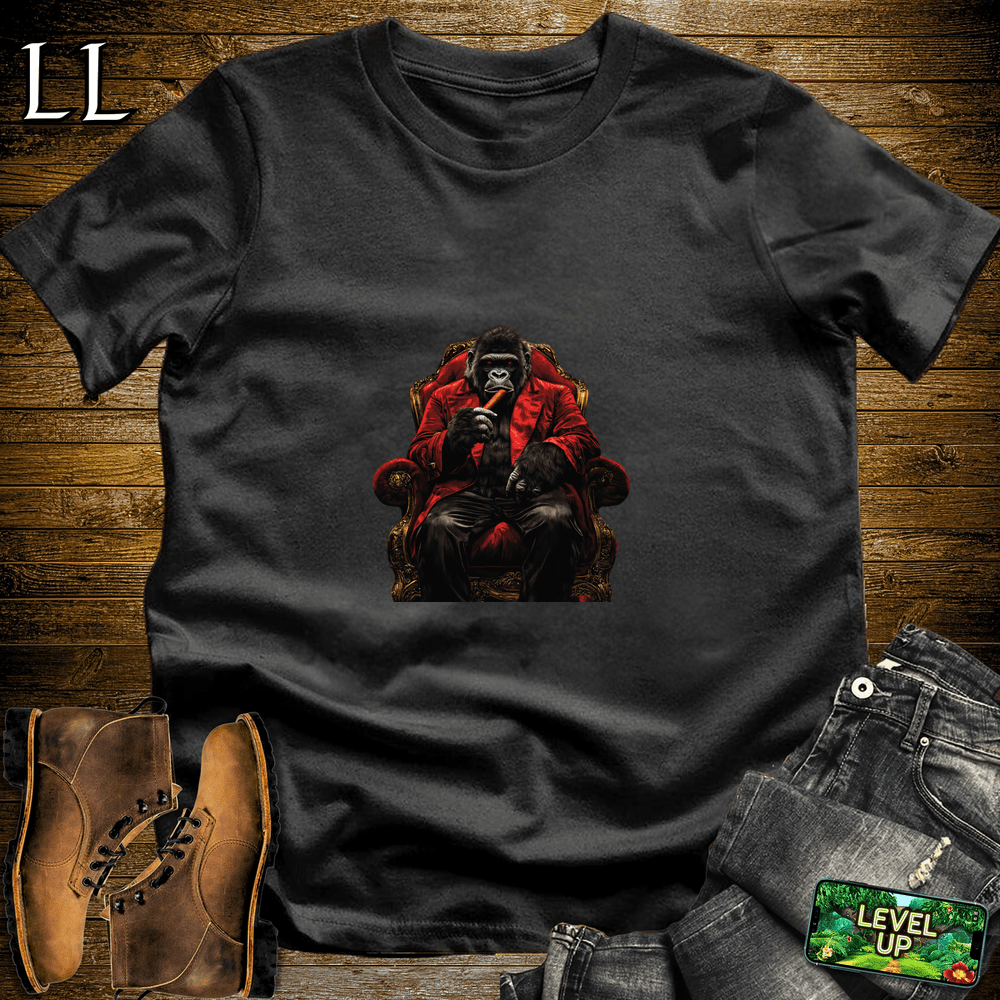 Crimson King Cigar Gorilla Black | Gorilla Graphic Tee