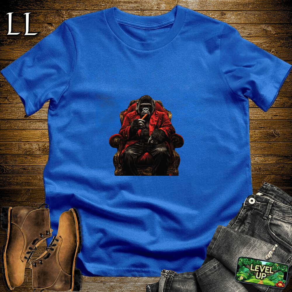 Crimson King Cigar Gorilla Royal Blue | Gorilla Graphic Tee
