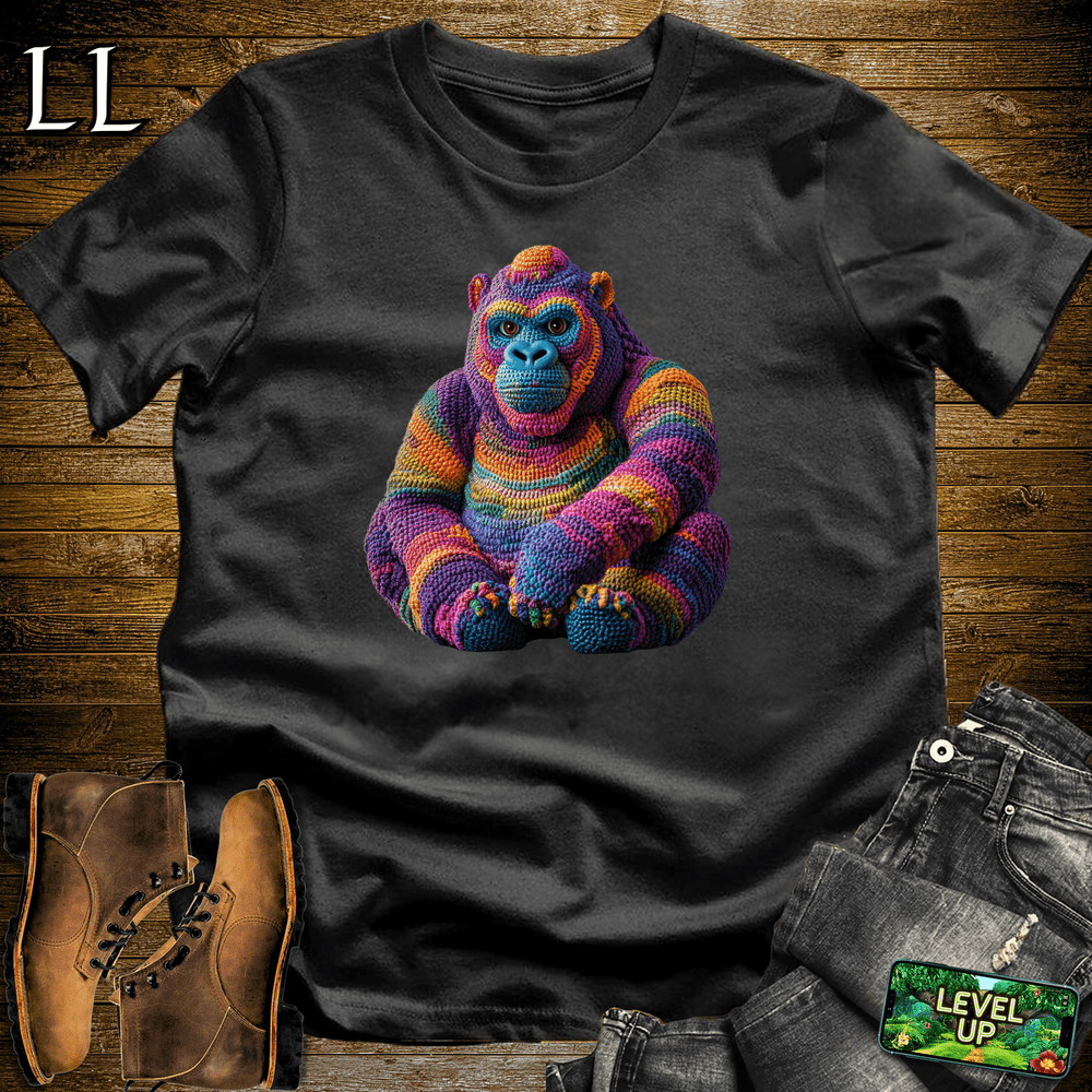 Crochet Gorilla Black | Crafter's Gorilla Graphic Tee