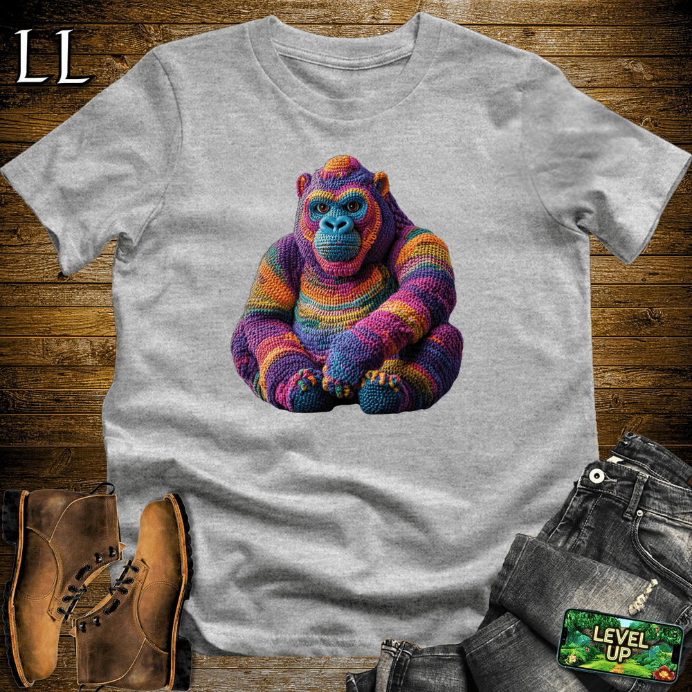 Crochet Gorilla Sport Grey | Crafter's Gorilla Graphic Tee