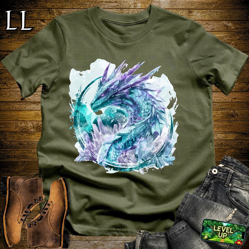 Crystal Dragon Softstyle Tee - Military Green - LegacyLayers