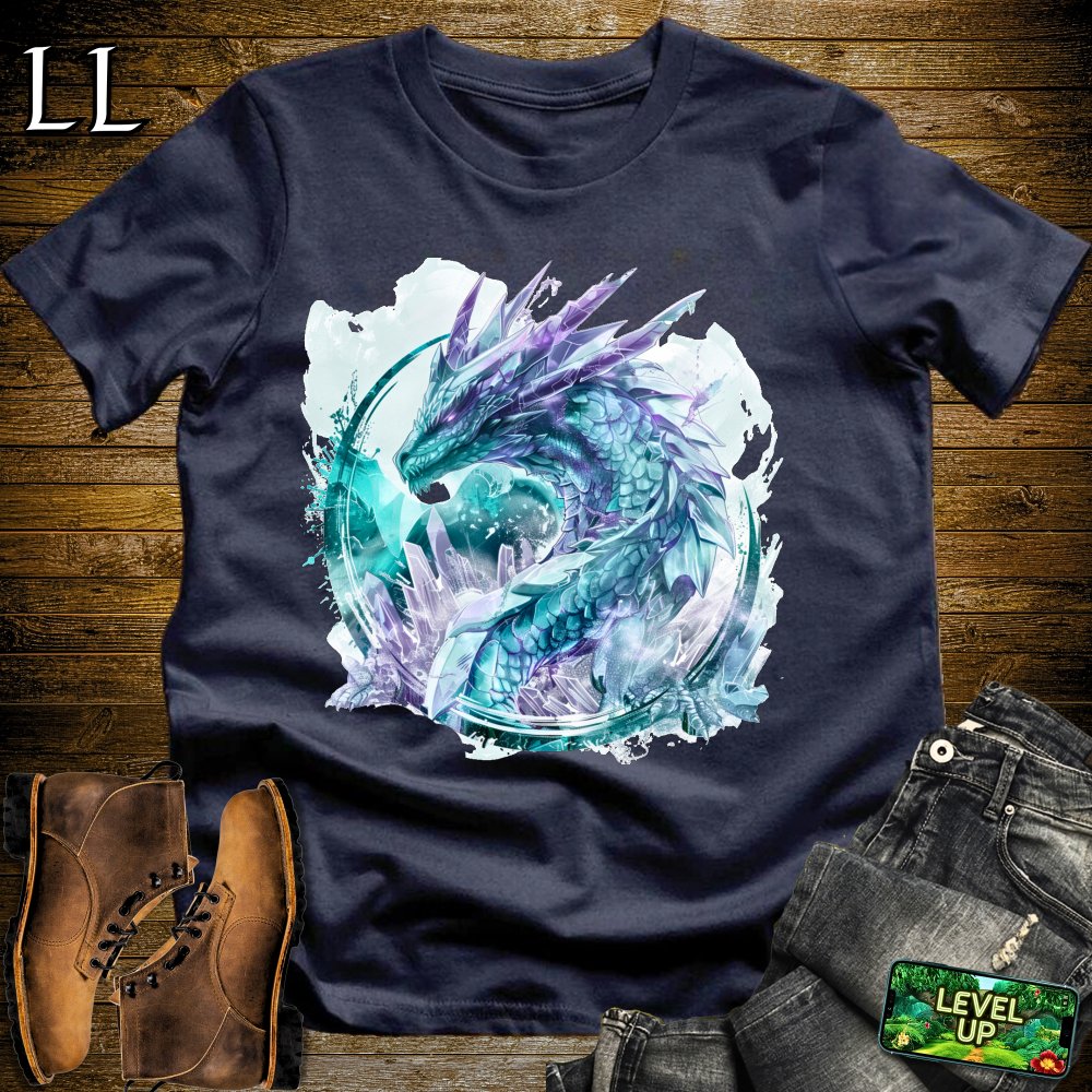 Crystal Dragon Softstyle Tee - Navy - LegacyLayers