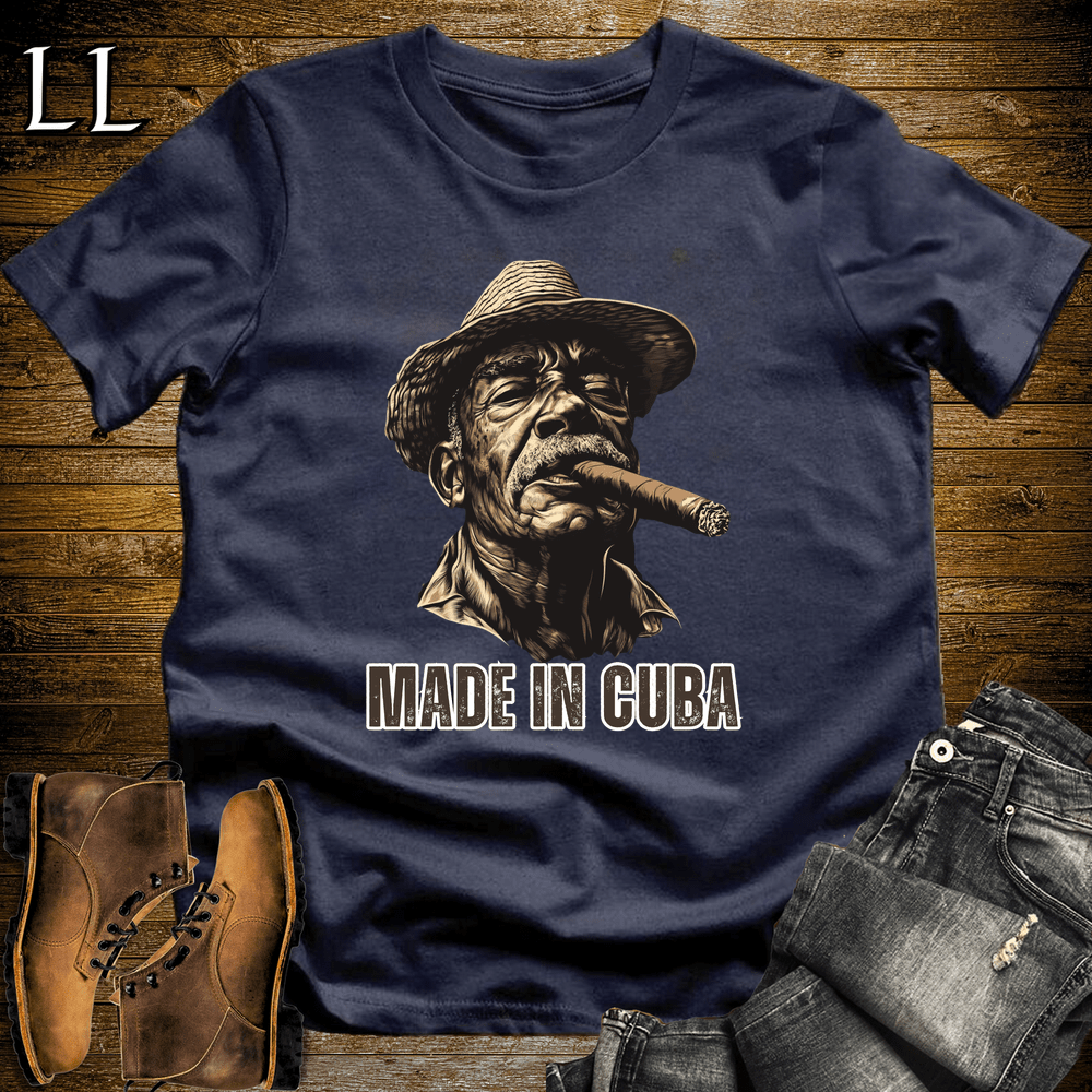 Stogie Made In Cuba Softstyle T-Shirt Navy | Cigar Gift