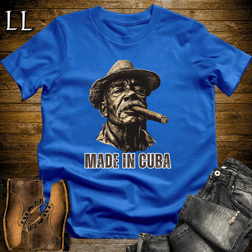Stogie Made In Cuba Softstyle T-Shirt Royal Blue | Cigar Gift