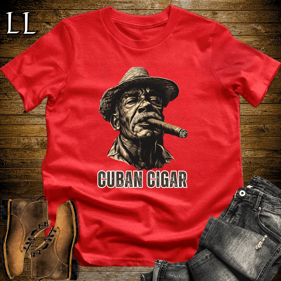 Cuban Cigar Softstyle T-Shirt Red | Cigar Lover Gift Tee
