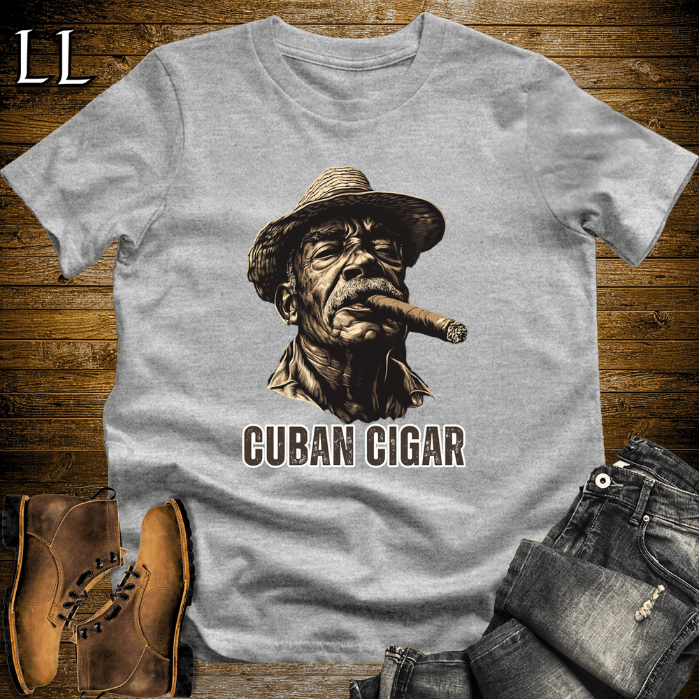 Cuban Cigar Softstyle T-Shirt Sport Grey | Cigar Lover Gift Tee