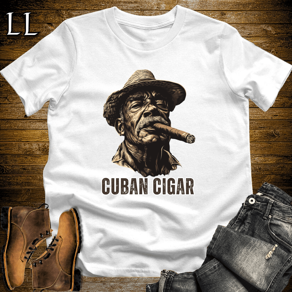 Cuban Cigar Softstyle T-Shirt White | Cigar Lover Gift Tee