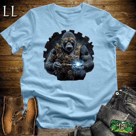 Cyberpunk Gorilla Softstyle Tee - Light Blue - LegacyLayers