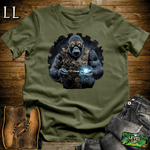 Cyberpunk Gorilla Military Green | Futuristic Shirt
