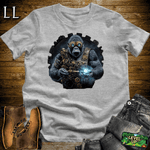 Cyberpunk Gorilla Sport Grey | Futuristic Shirt