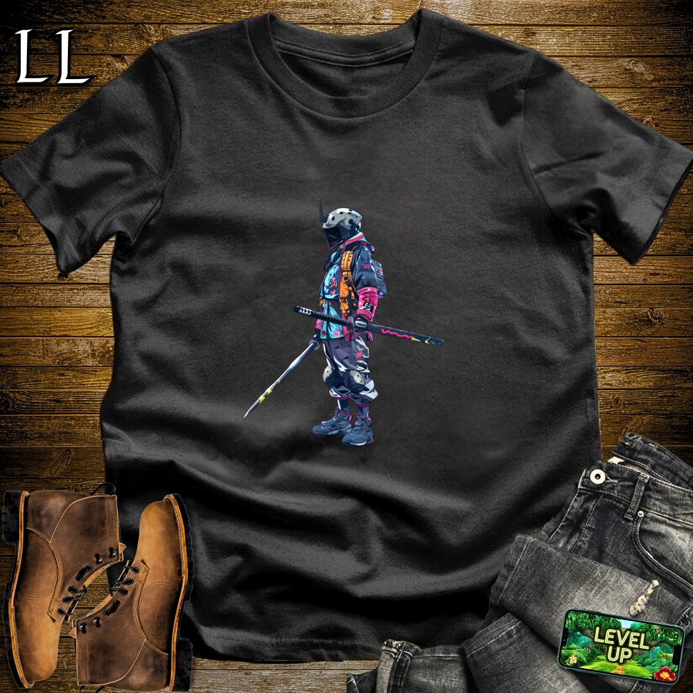 Cyberpunk Samurai Softstyle Tee - Black - LegacyLayers