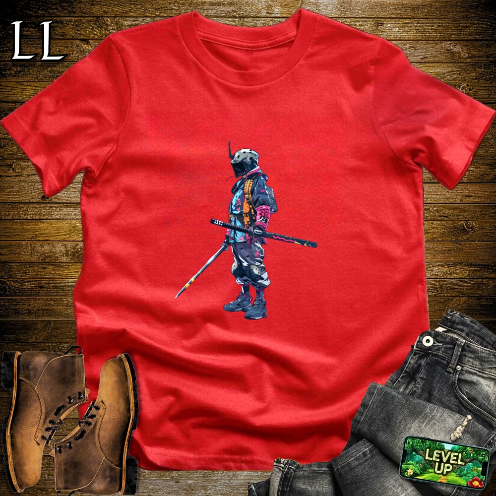 Cyberpunk Samurai Softstyle Tee - Red - LegacyLayers