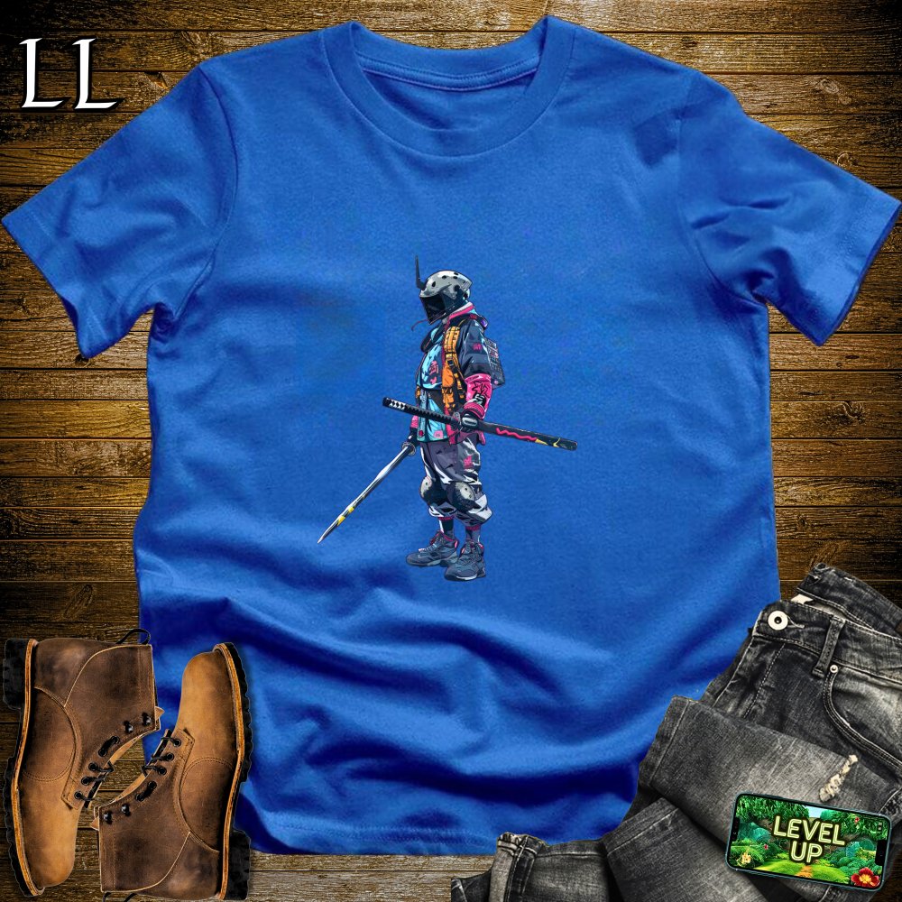 Cyberpunk Samurai Softstyle Tee - Royal - LegacyLayers