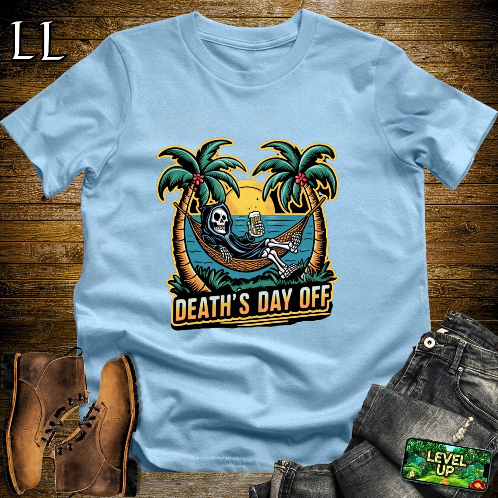 Deaths day off Grim Reaper Softstyle Tee - Light Blue - LegacyLayers